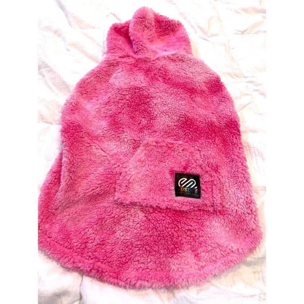 Medium Justice‎ Sport Dog Sherpa Hoodie NWT